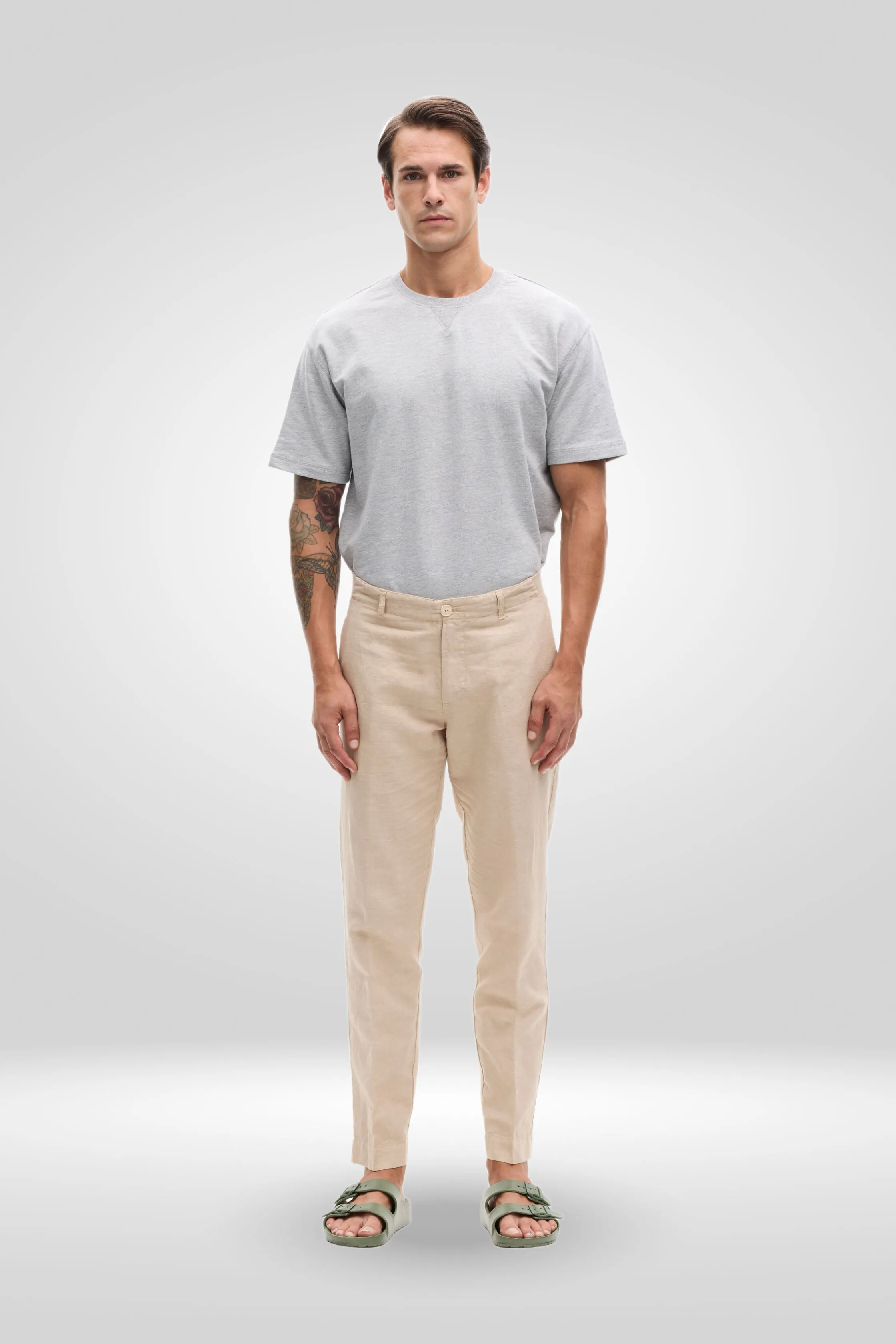 Confort Linen Chino Garment Dyed for Man 013U 7050