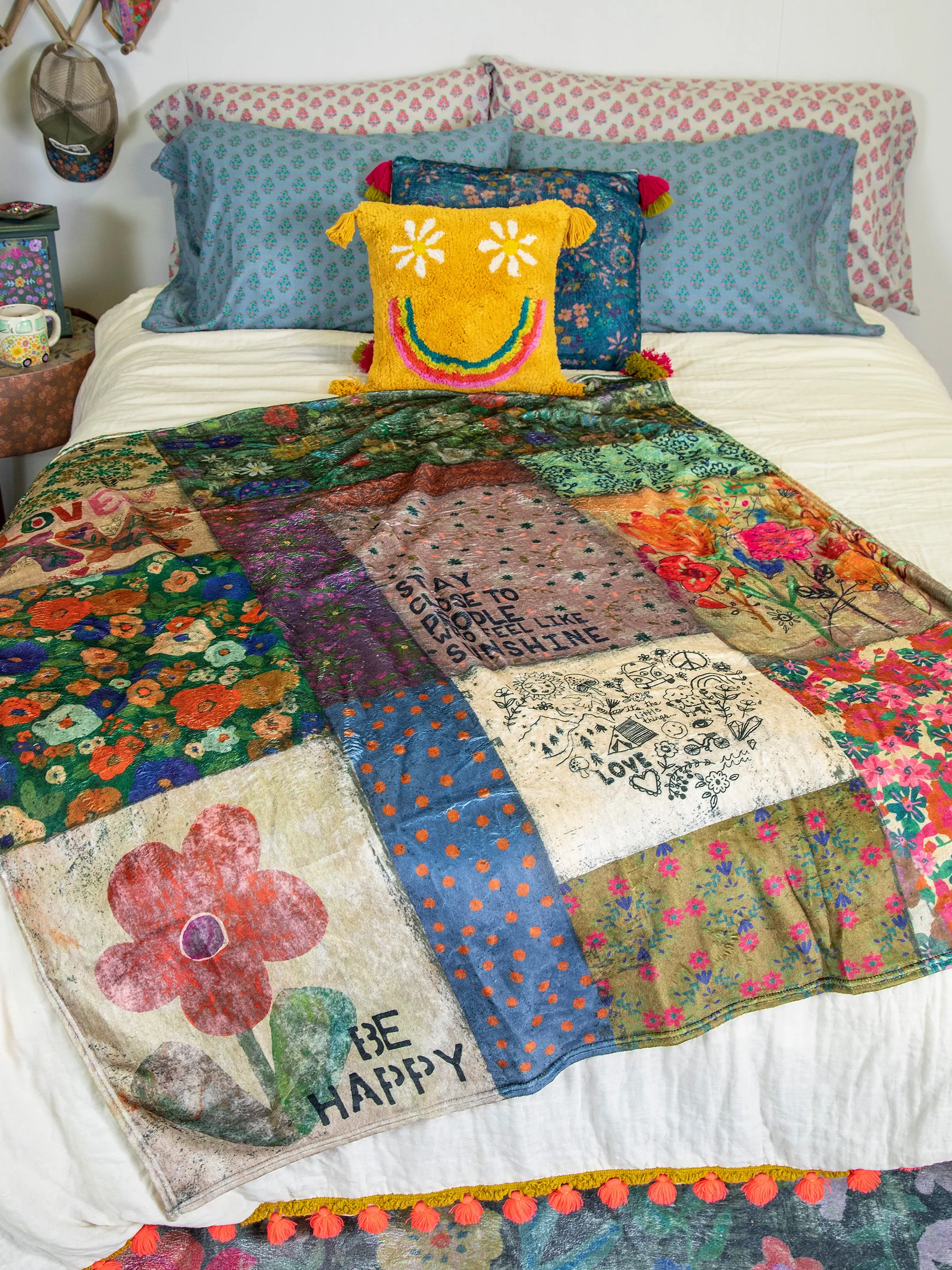 Cozy Throw Blanket - Block Patchwork