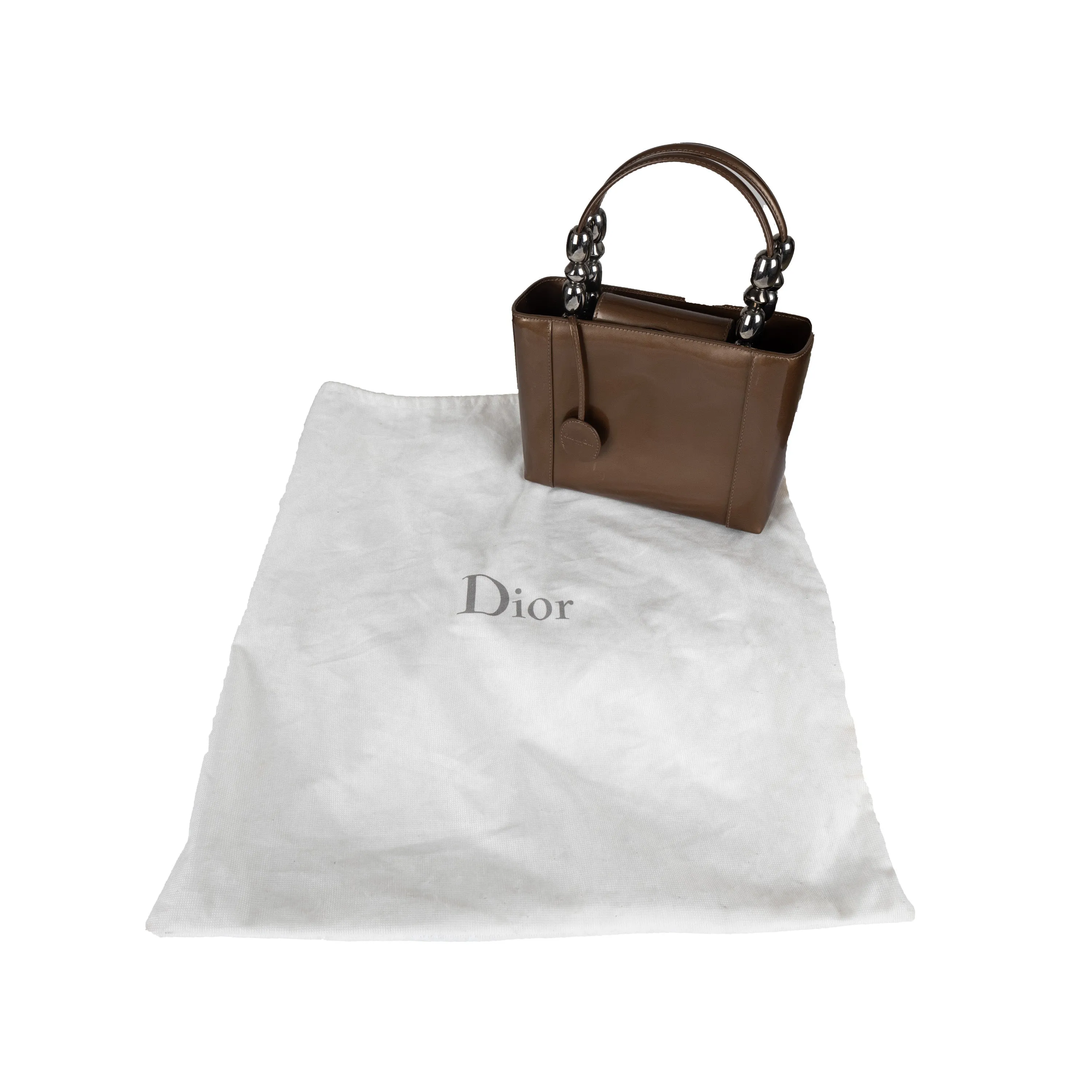 Dior Patent Beaded Malice Tote Bag - '00s