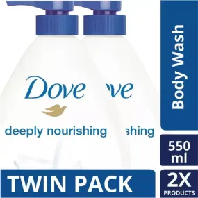 Dove Deeply Nourishing Body Wash Nutrium Moisture Smooth and Soft Body Wash 550 ml 18 oz 2-PACK