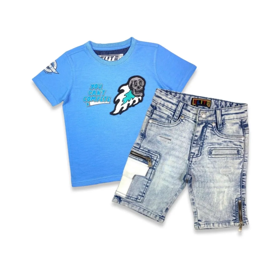 Elite Kids Can’t Compete Blue Short Set