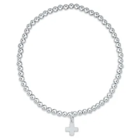 ENewton Extends 3mm Sterling Signature Cross Charm Bracelet