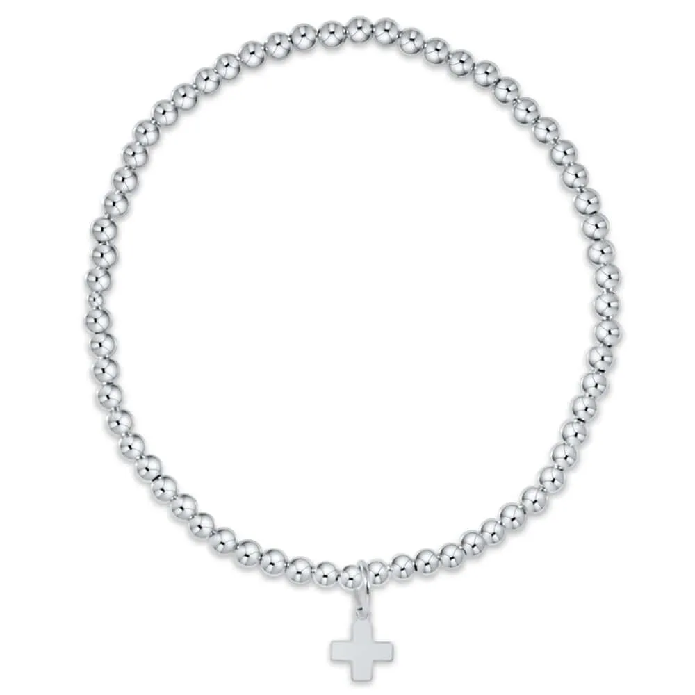 ENewton Extends 3mm Sterling Signature Cross Charm Bracelet