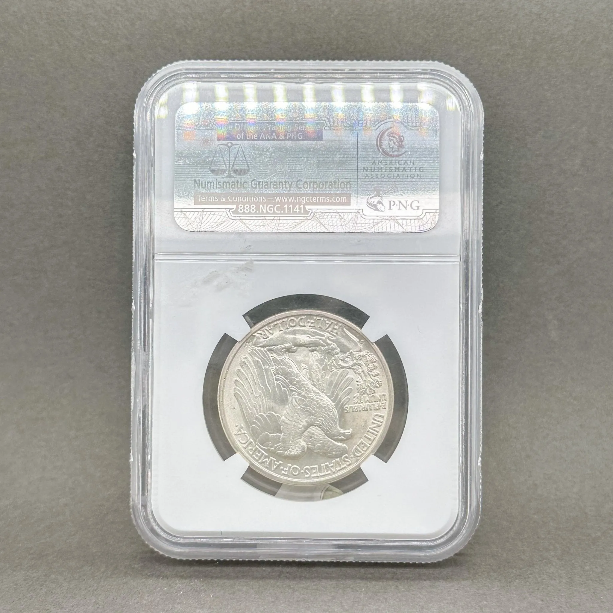 Estate 0.900 Fine Silver 1936 Walking Liberty $1 Coin NGC MS65