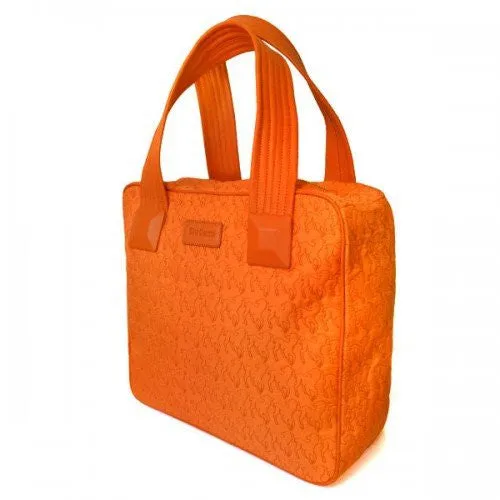 FARLEY -  Womens Orange Lamb Embroidered Stitching Unique Handbag