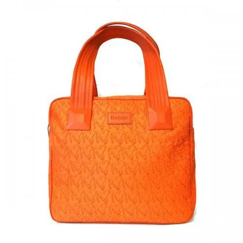 FARLEY -  Womens Orange Lamb Embroidered Stitching Unique Handbag