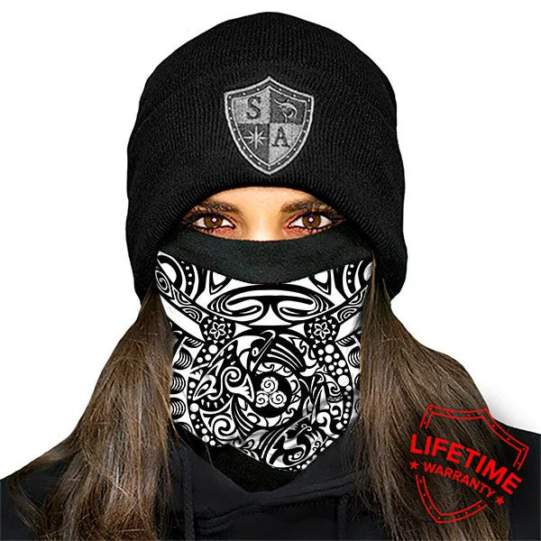 Fleece Face Shields®| Polynesian Tribal