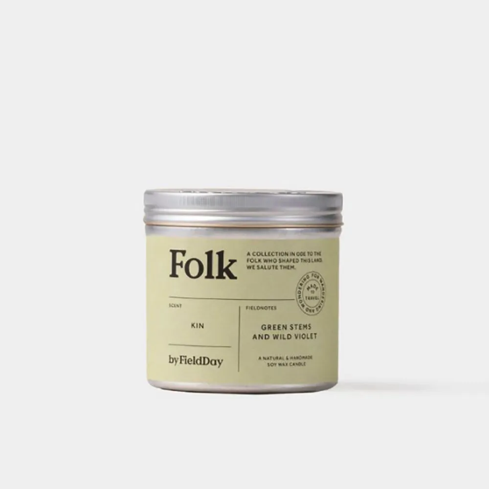 Folk Candle in a Tin