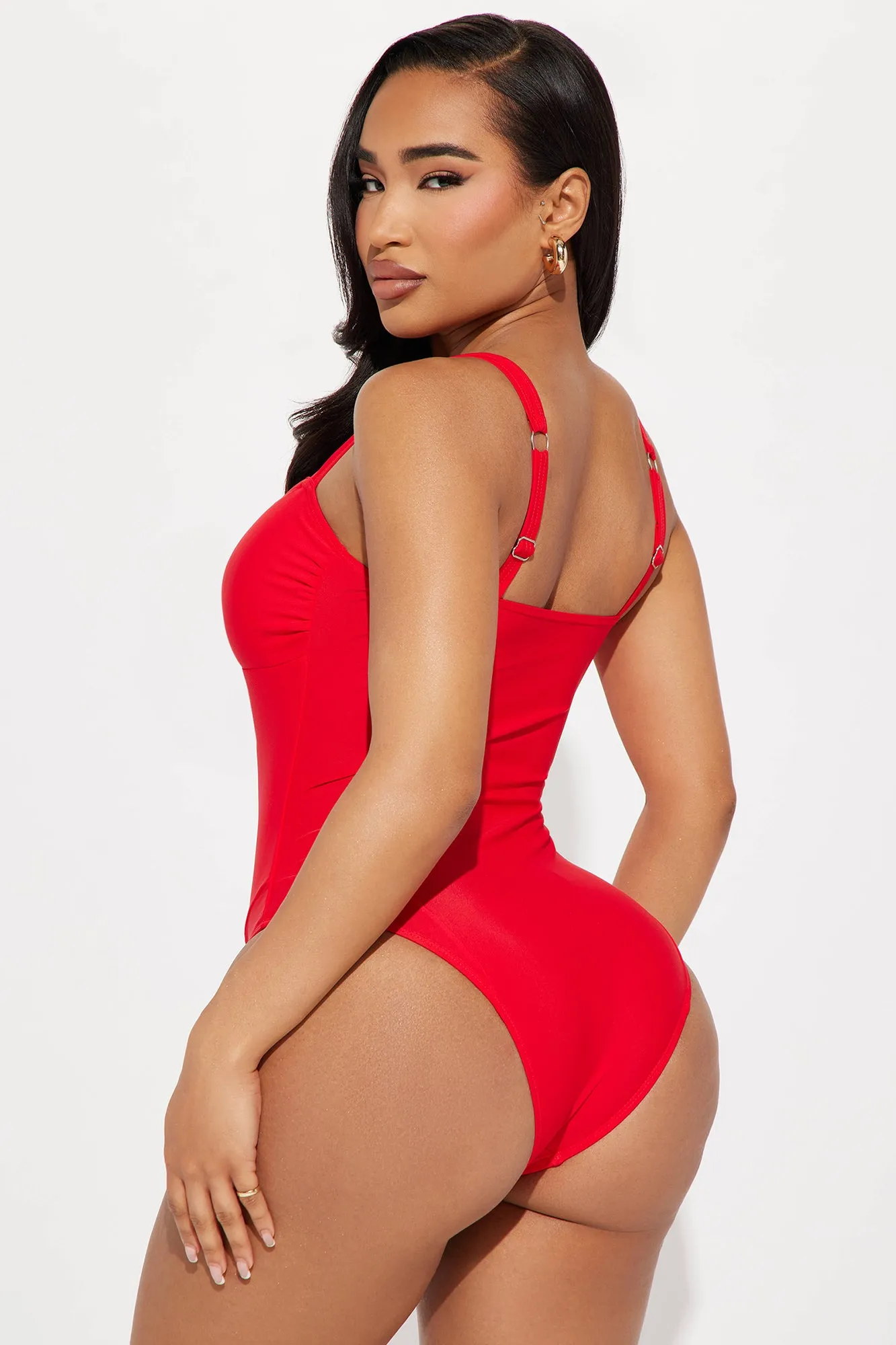 Frankie U Wire 1 Piece Swimsuit - Red