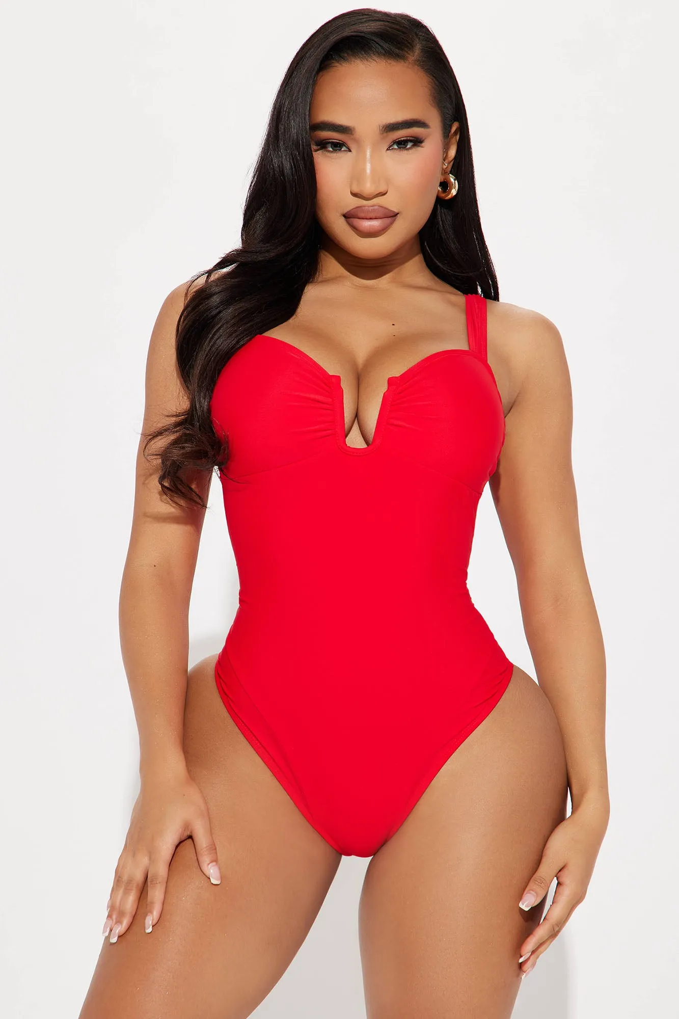 Frankie U Wire 1 Piece Swimsuit - Red