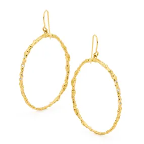 Freeform Textured Hoop Earrings