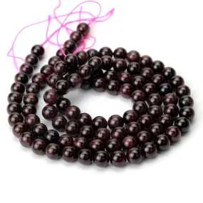 Garnet 8mm Smooth Rounds