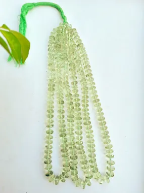 Green Amethyst Smooth Rondelle Beads