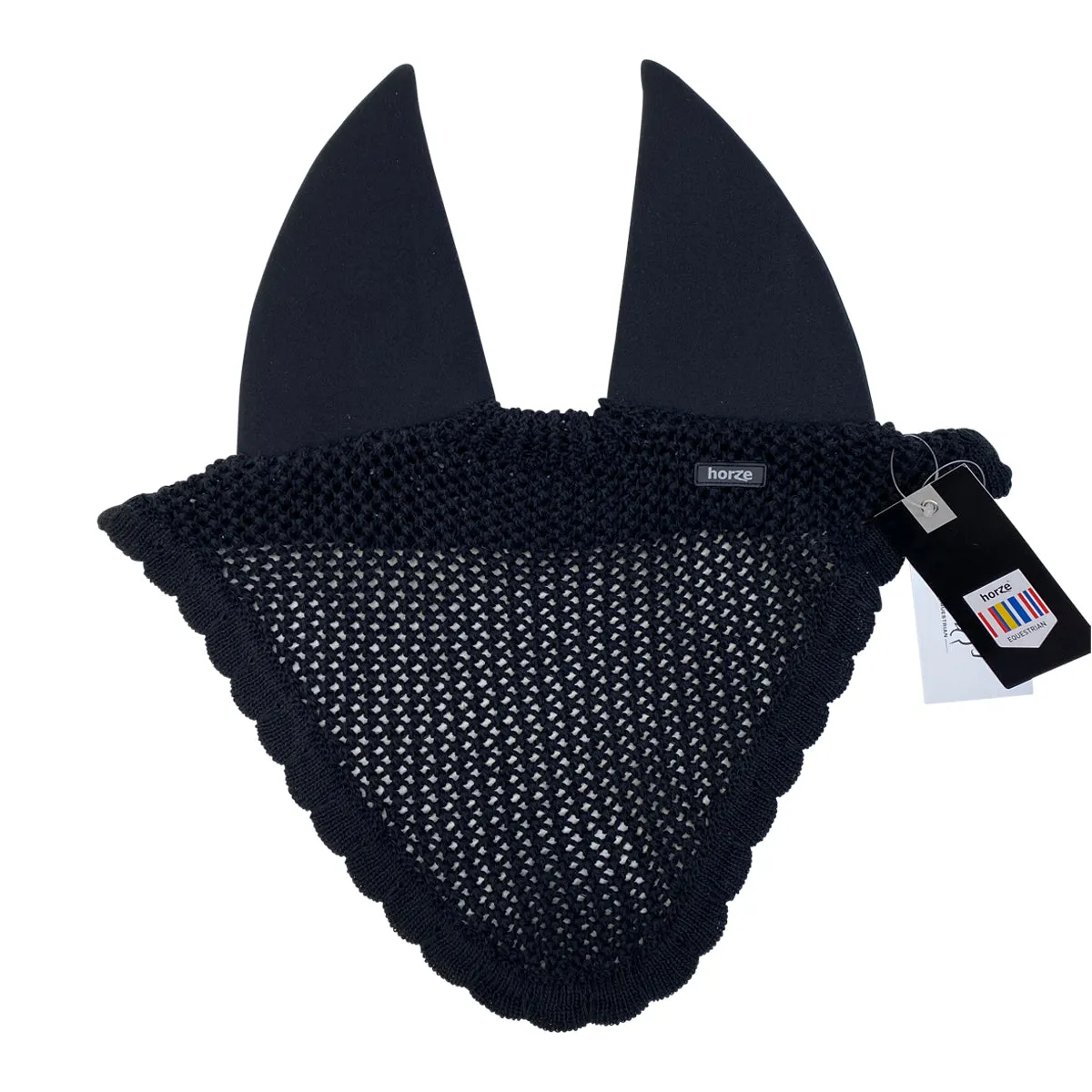 Horze Supreme Silent Ear Bonnet  in Black - Horse