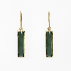 Jade Bar Pendant Earrings