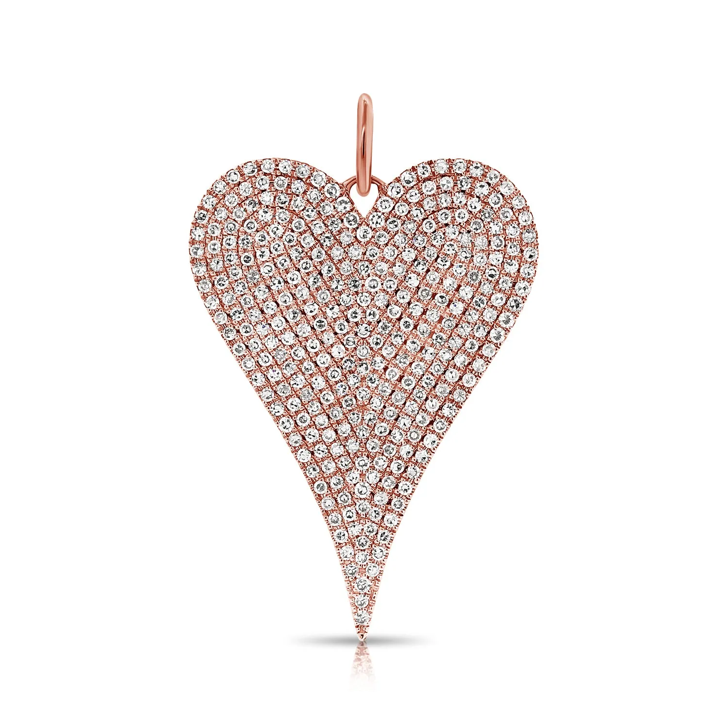 Jumbo Elongated Diamond Heart Charm