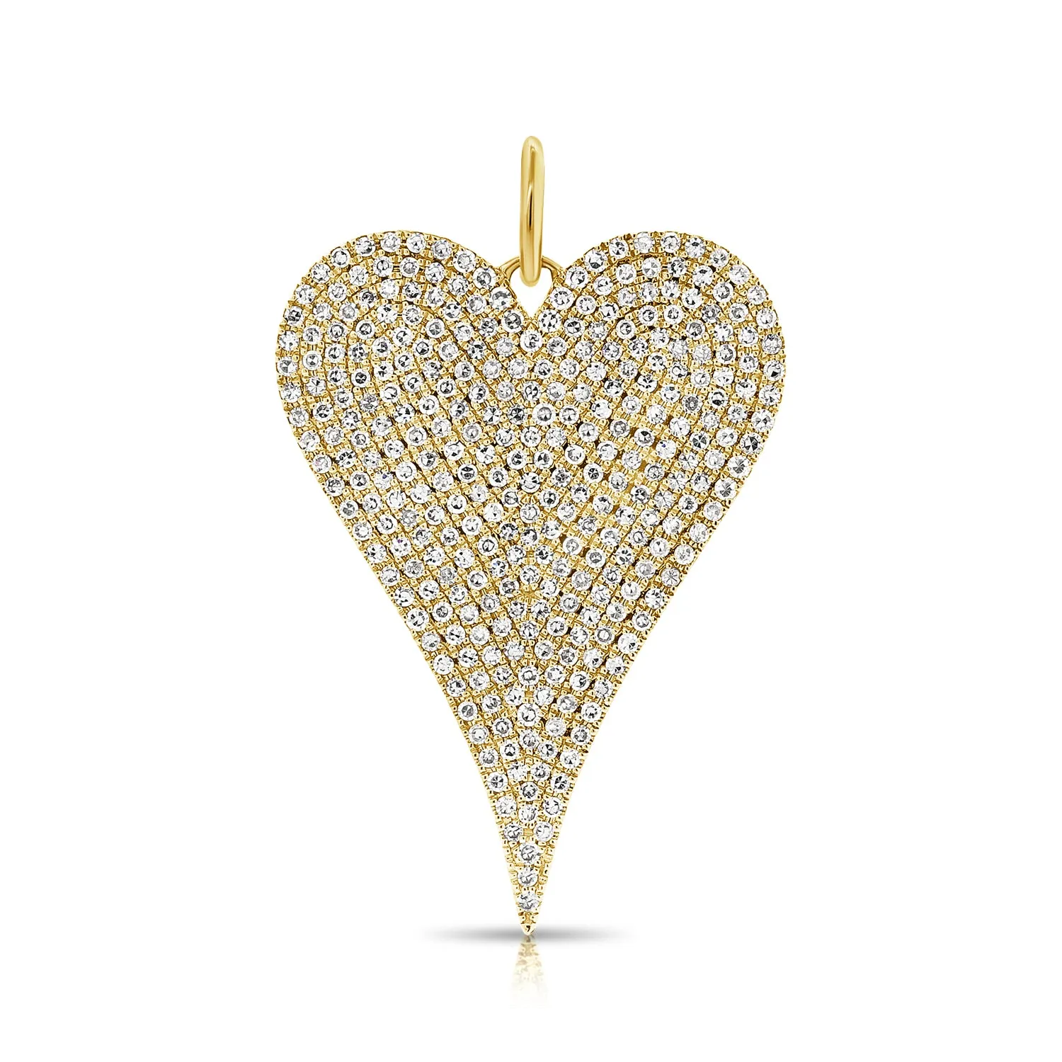 Jumbo Elongated Diamond Heart Charm