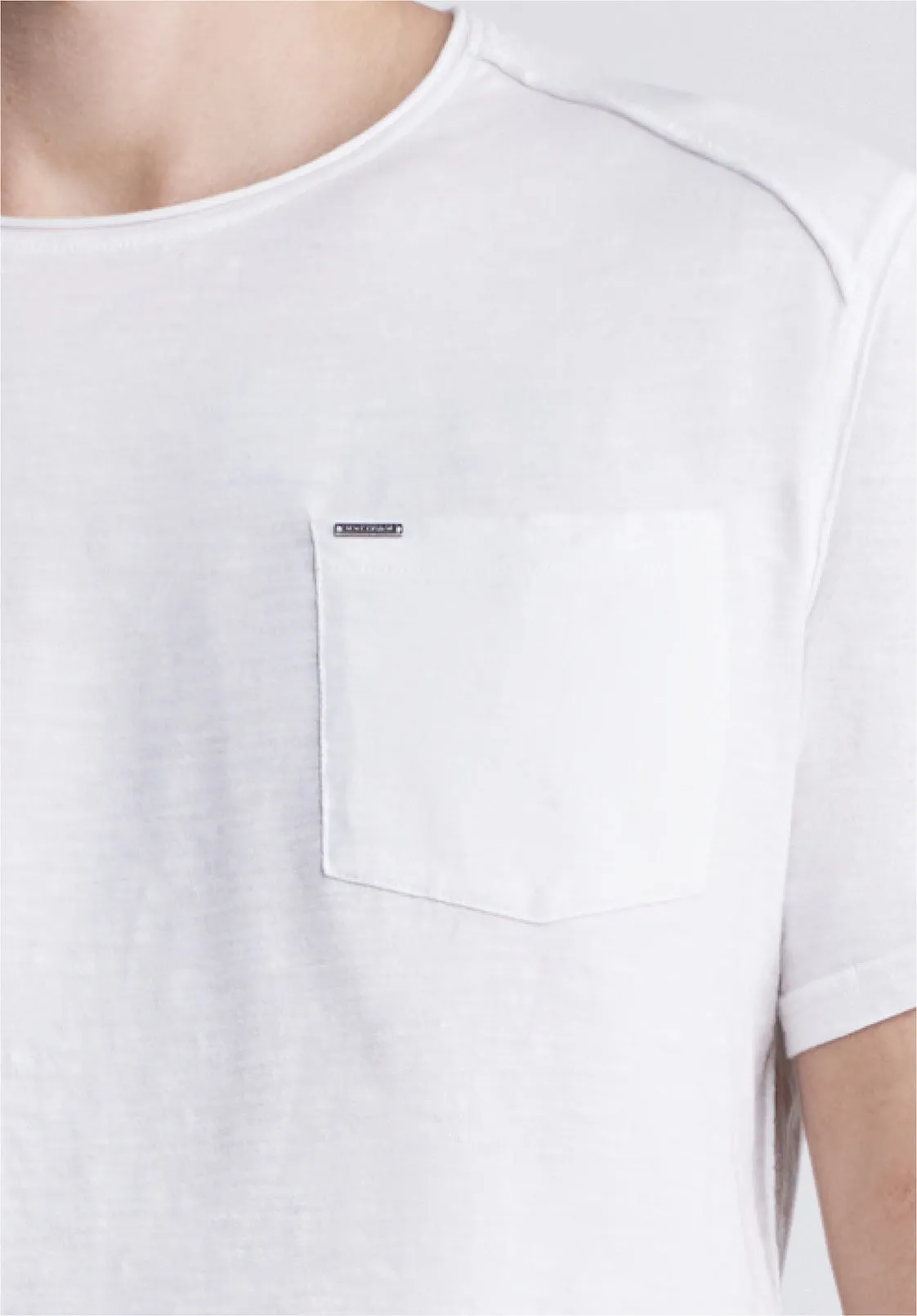 Kamizo Men's Pocket T-shirt in White - BM24346