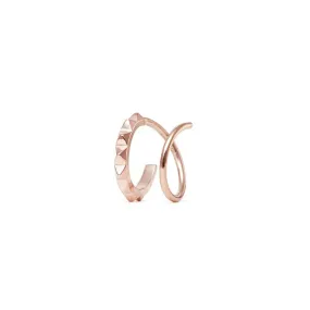 Klaxon Twirl Earring, Rose Gold