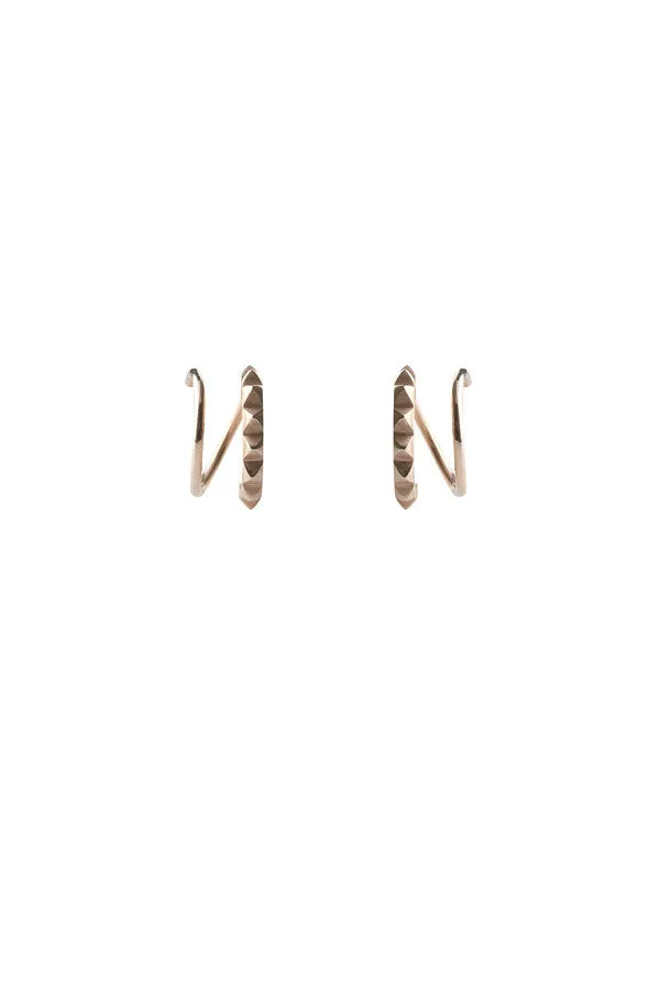 Klaxon Twirl Earring, Rose Gold