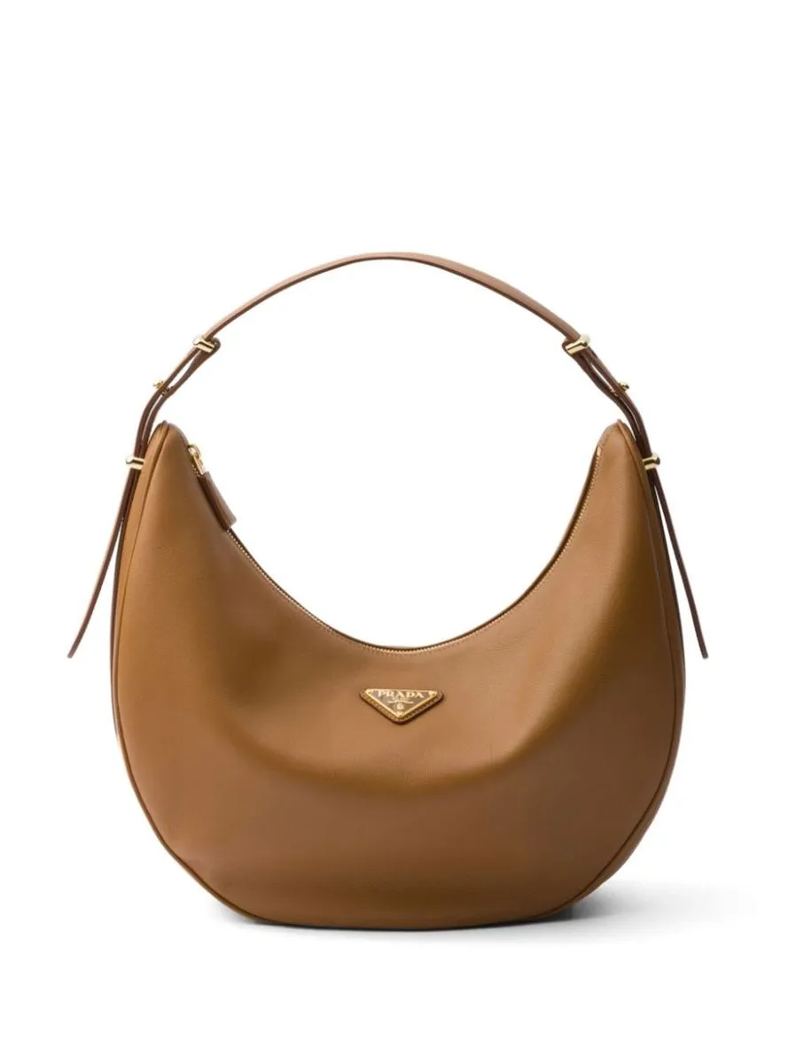 LARGE ARQUÉ LEATHER SHOULDER BAG