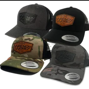 Leather Badge Snapback Hat