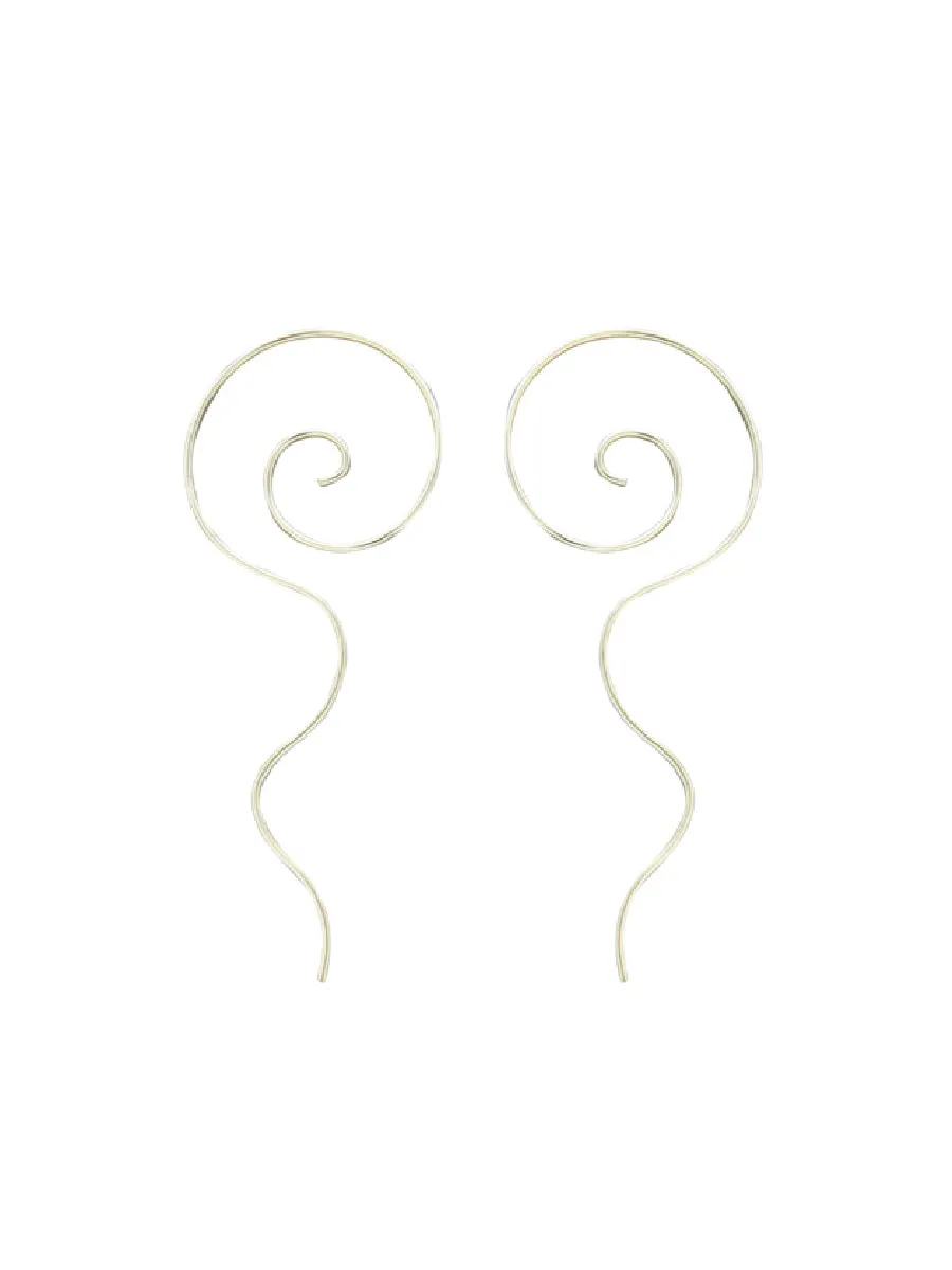 Long Tail Spiral Earrings