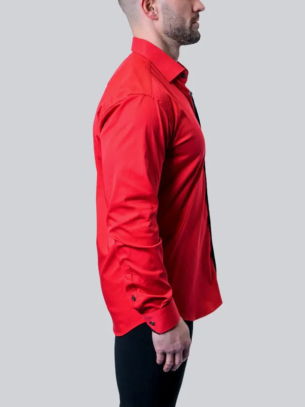 Maceoo Stretch Shirt | Fibonacci Grenadine Red