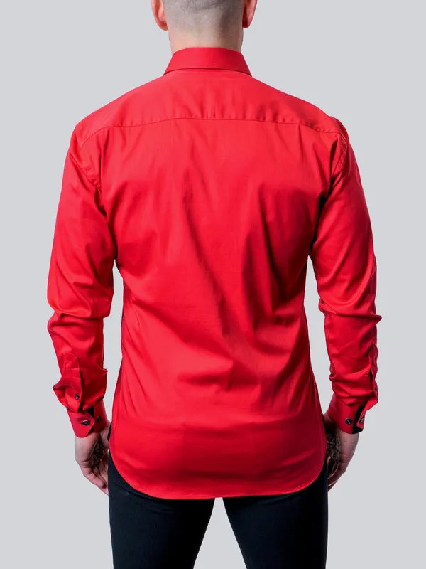 Maceoo Stretch Shirt | Fibonacci Grenadine Red