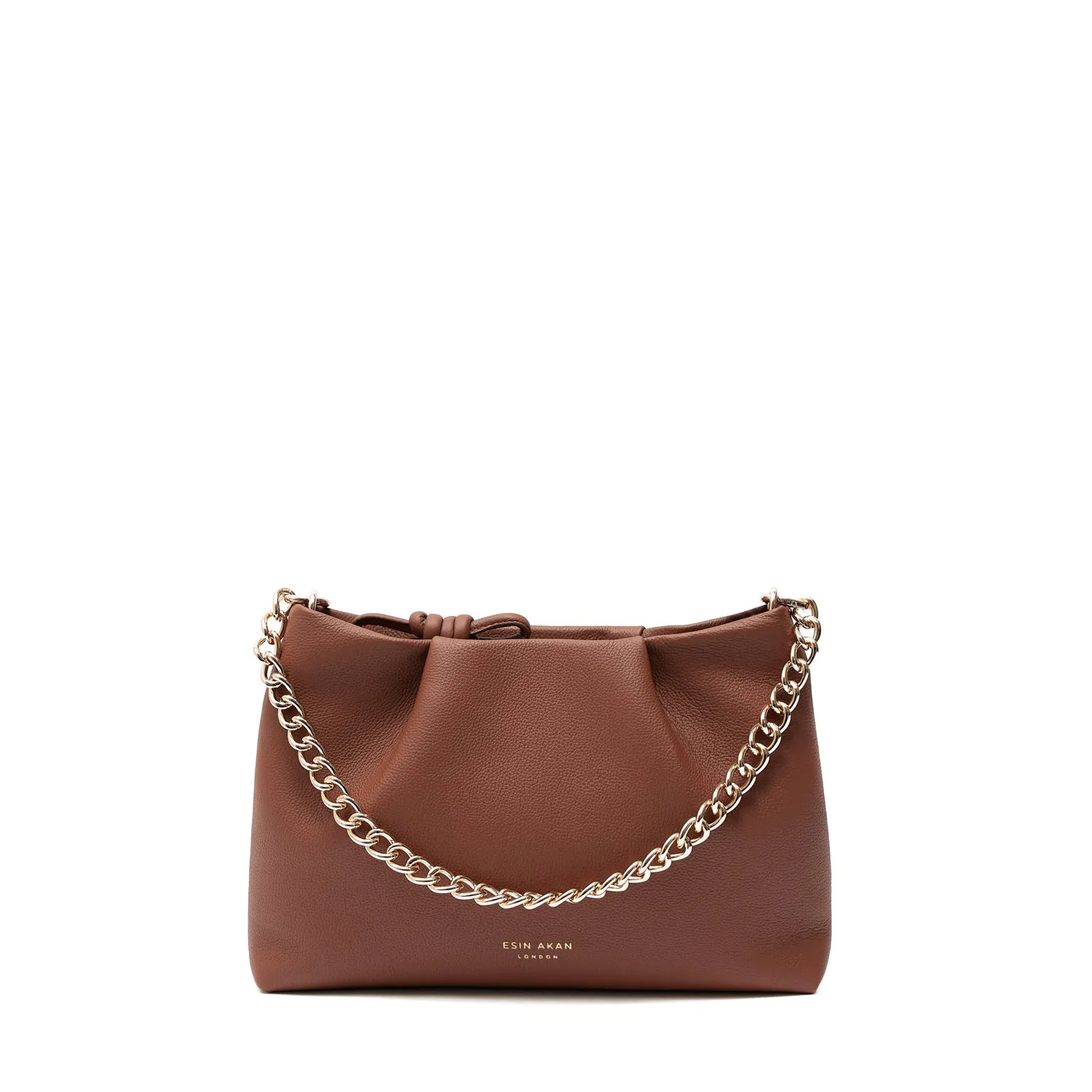 Midi Mayfair Leather Crossbody Bag, Nutshell