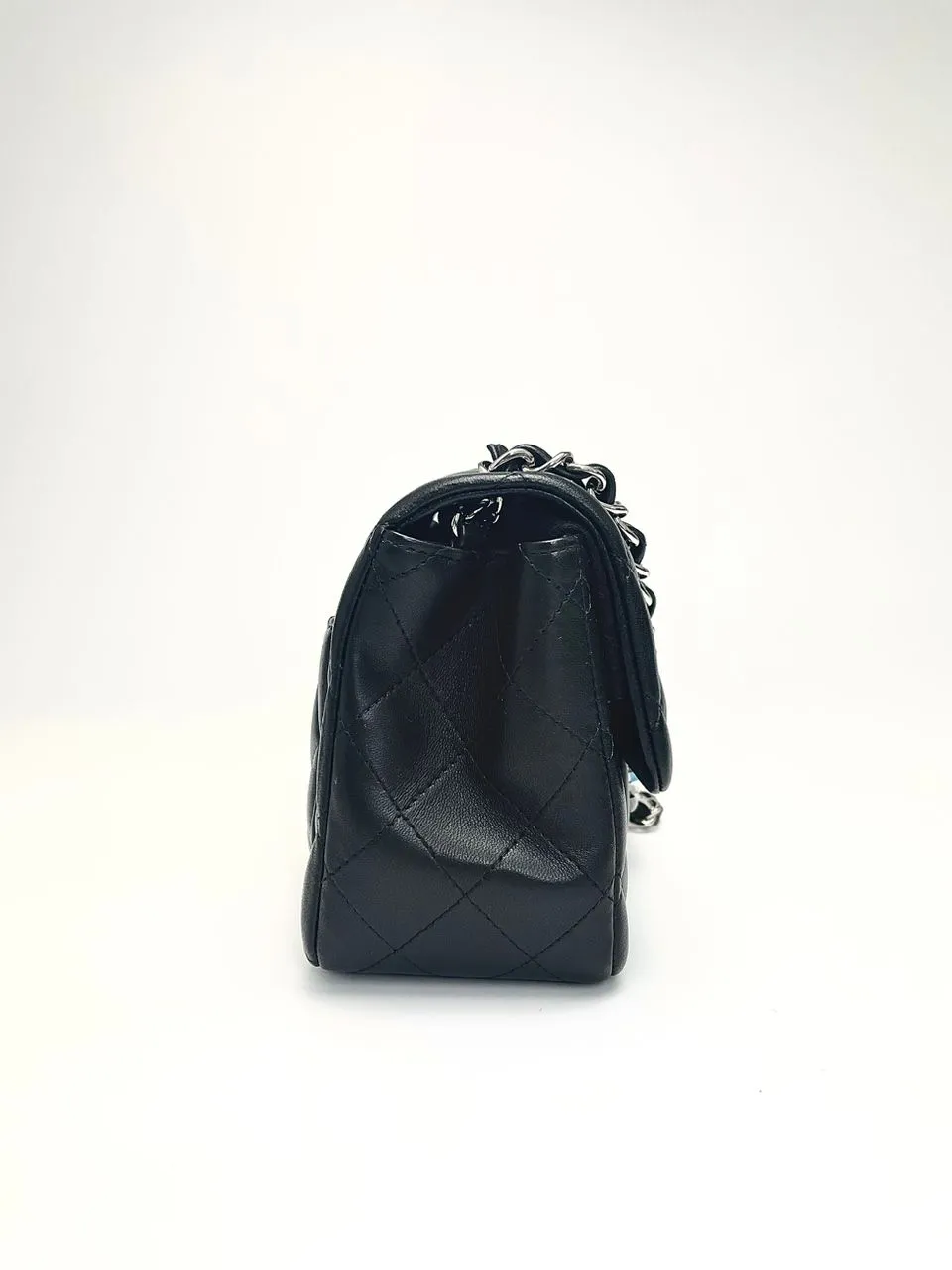 Mini Square Black Lambskin SHW (Cash Price in Description)