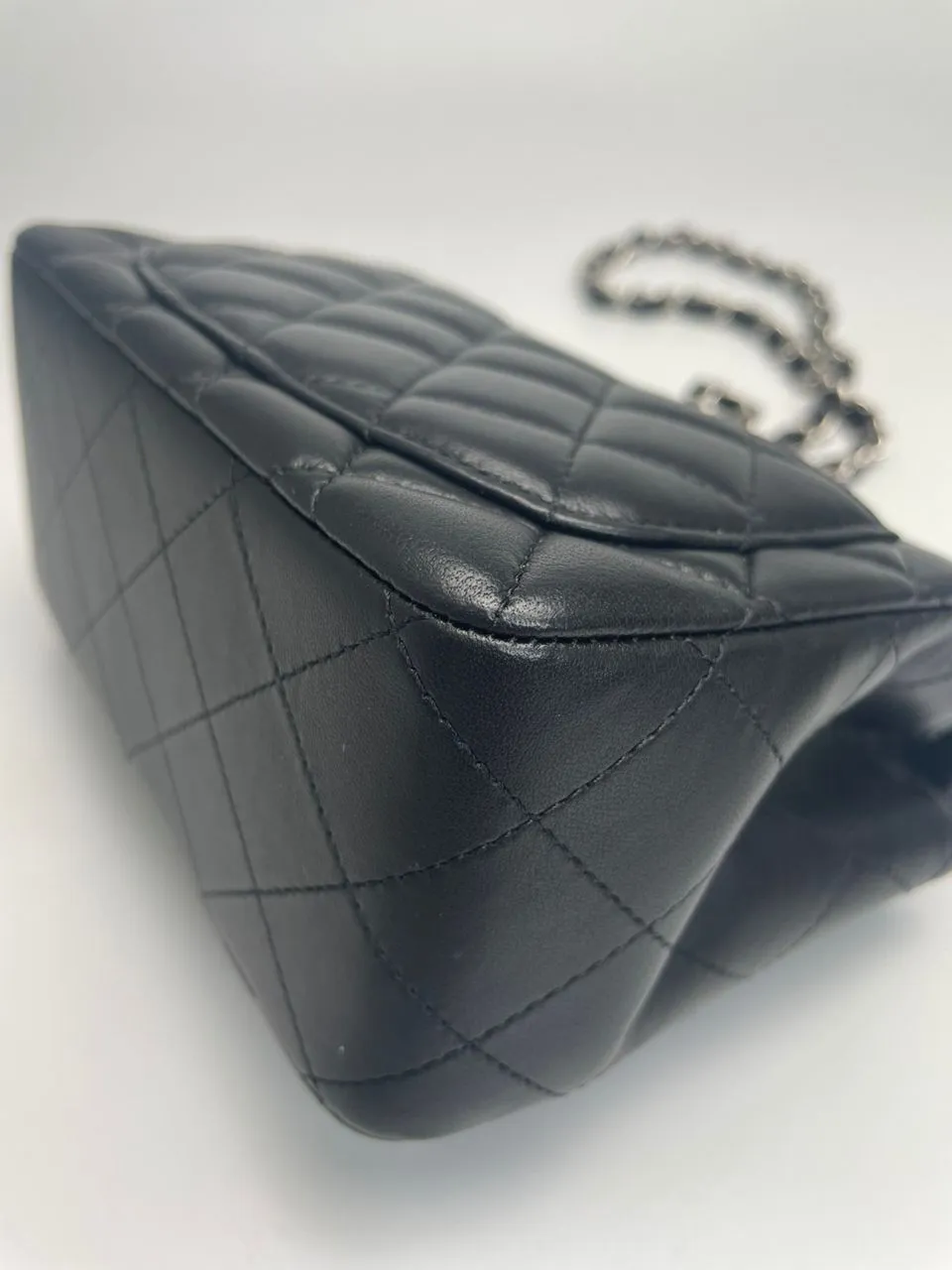 Mini Square Black Lambskin SHW (Cash Price in Description)