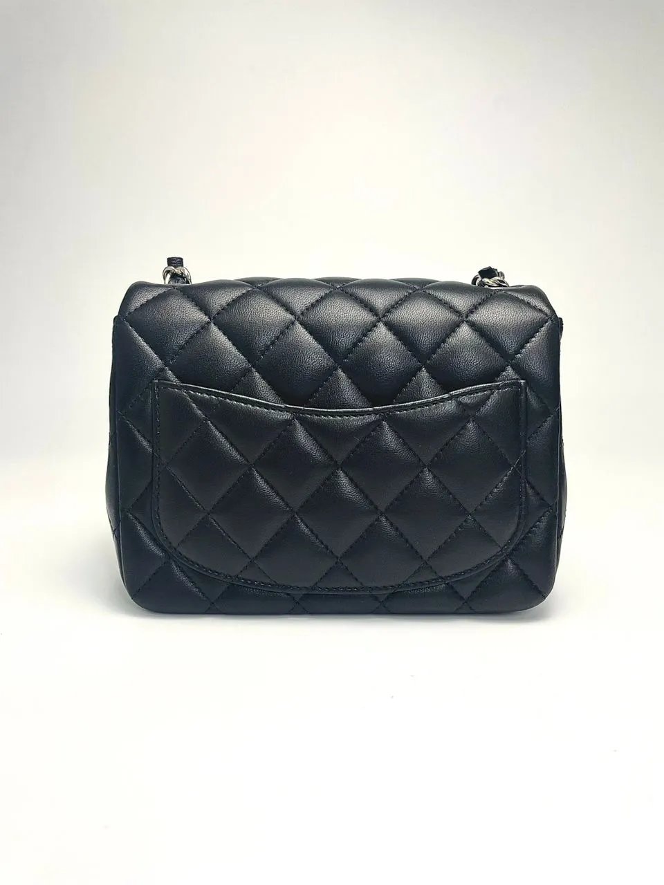 Mini Square Black Lambskin SHW (Cash Price in Description)