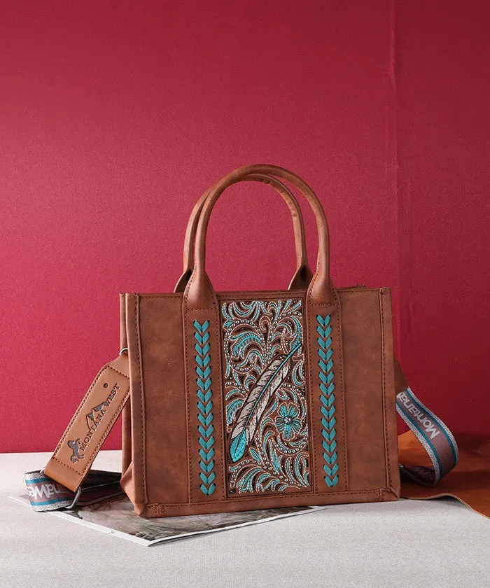 Montana West Embroidered Feather Crossbody