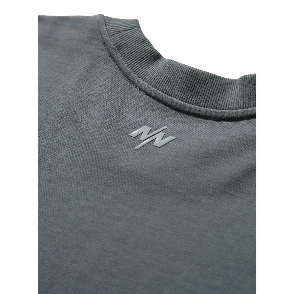 NINE POINT NINE ELEMENT POCKET LONG SLEEVES TEE-GREY