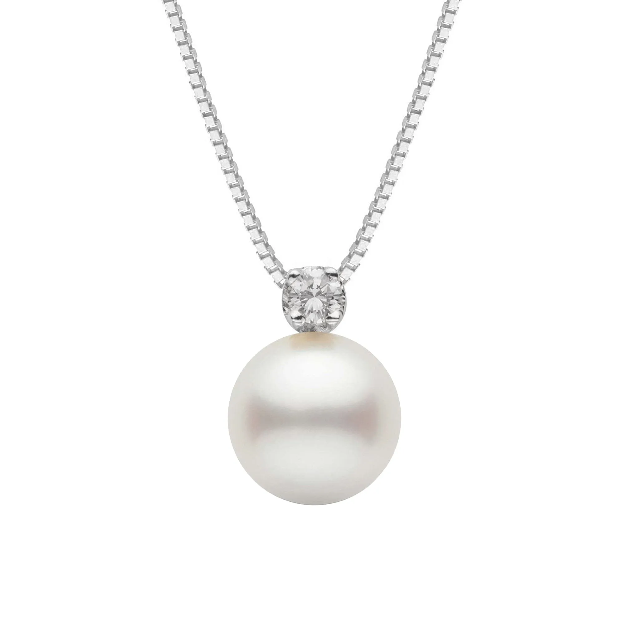 North Star Collection 10.0-11.0 mm White South Sea Pearl and Diamond Pendant