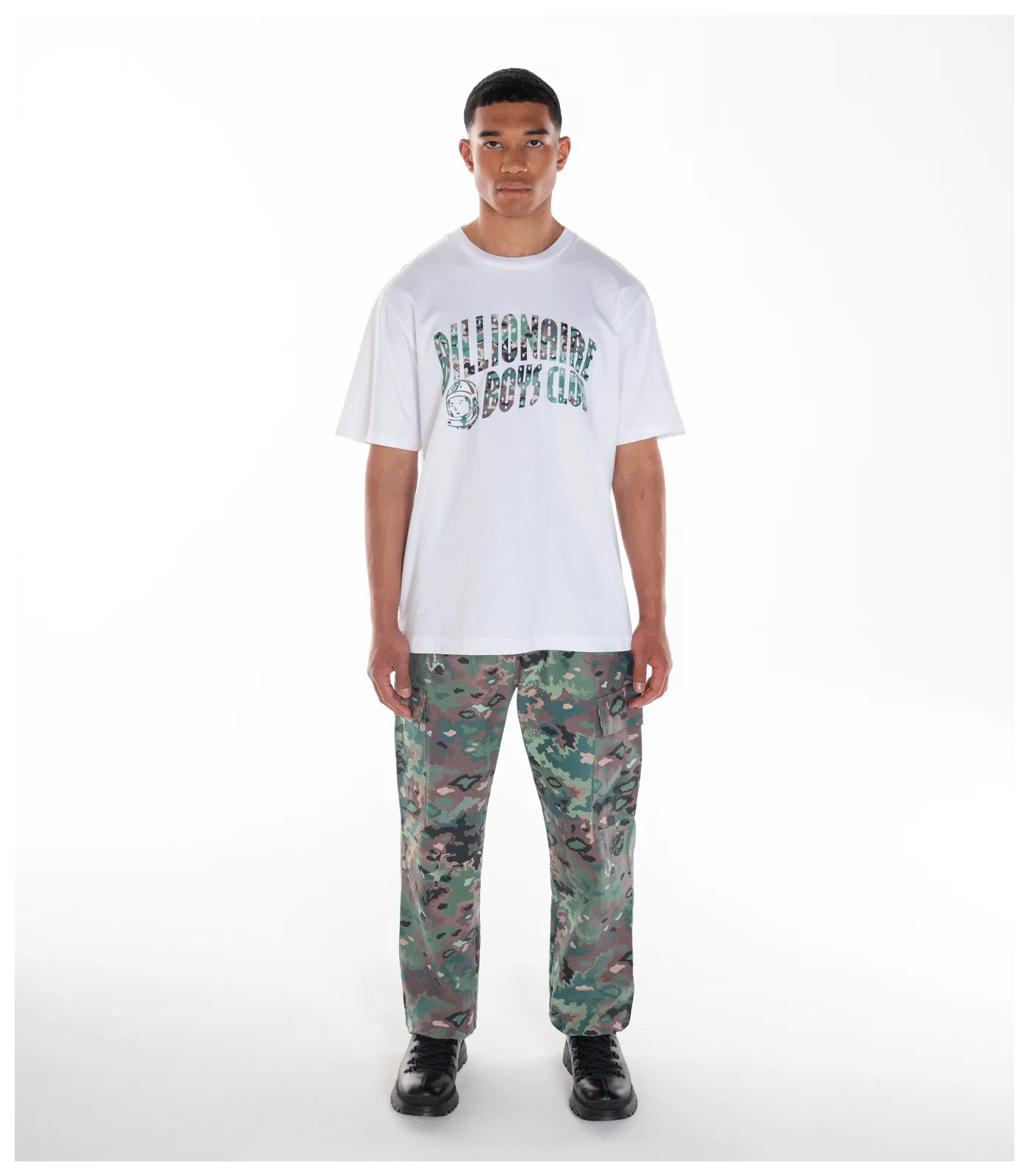 NOTHING CAMO ARCH LOGO T-SHIRT - WHITE