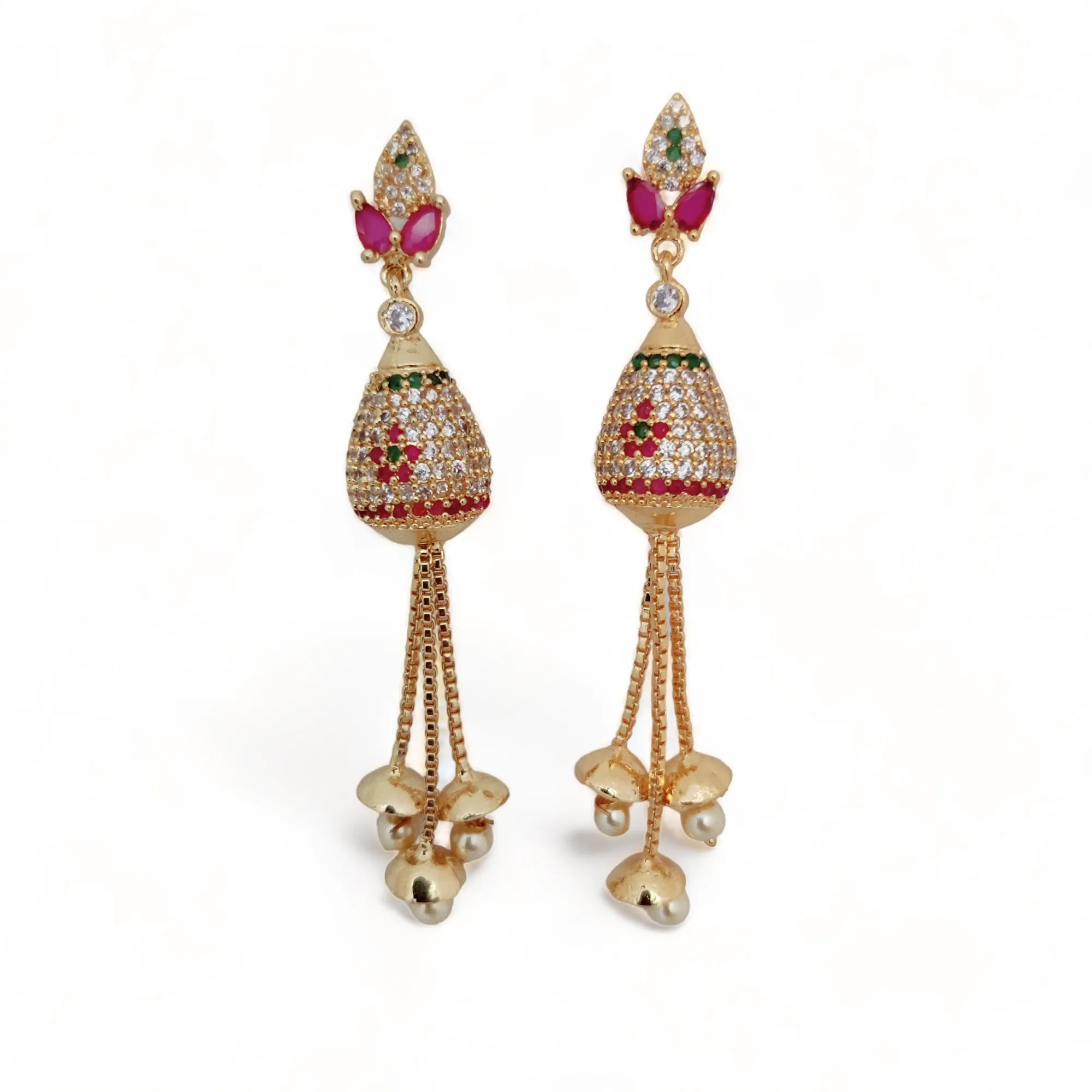 Opulent Ruby Elegance Earrings