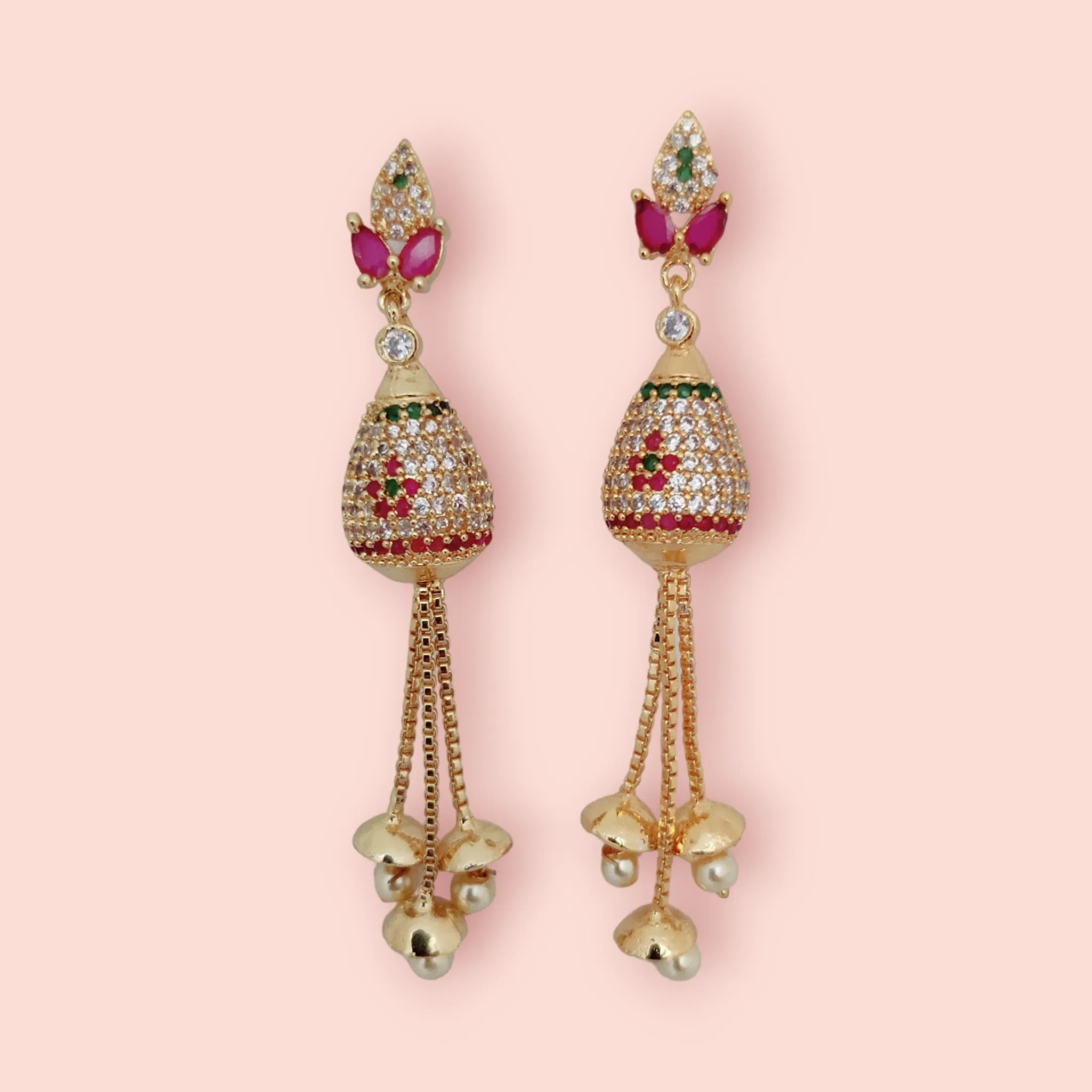 Opulent Ruby Elegance Earrings