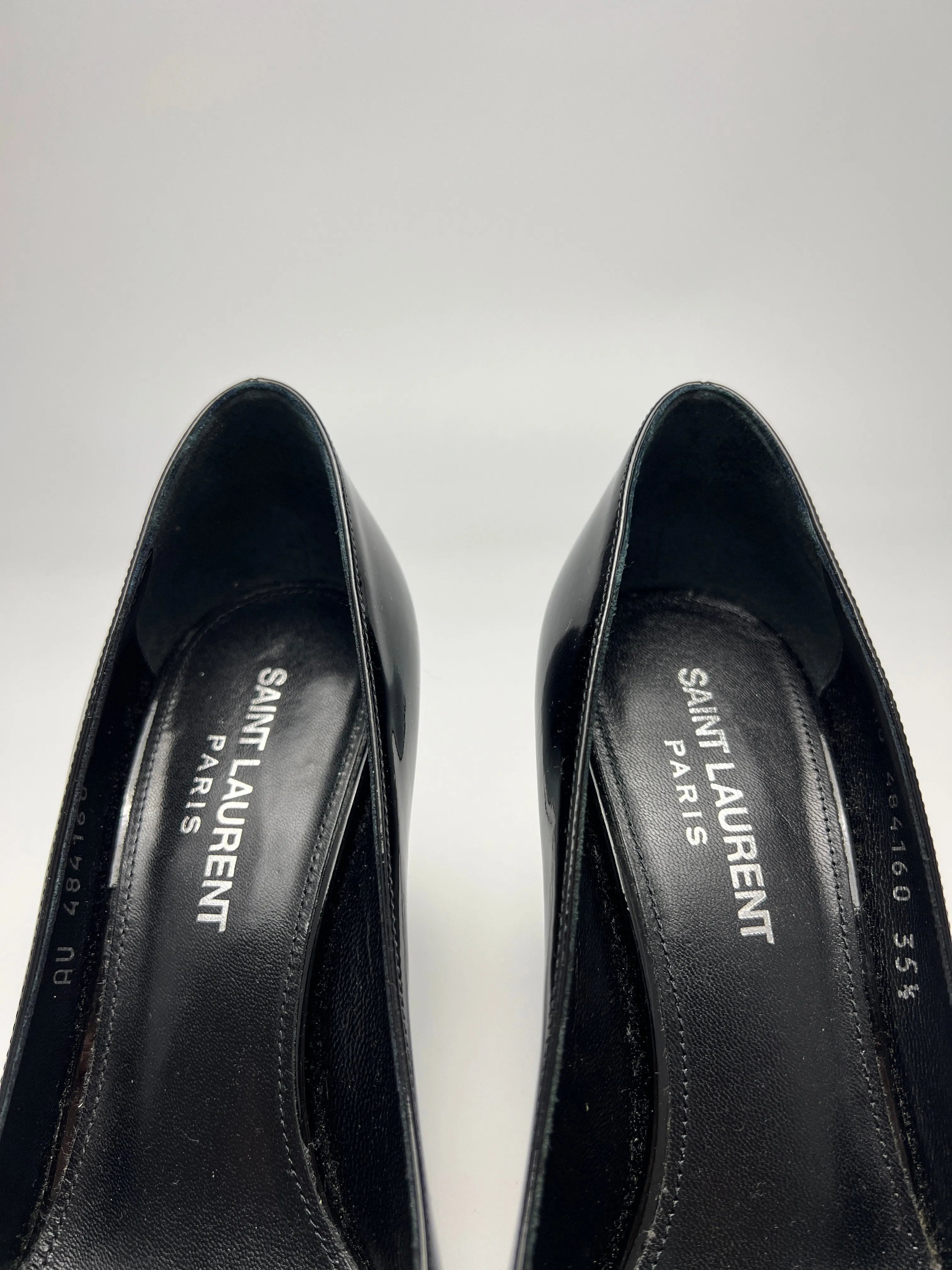 Opyum 85 Black Patent with Nickel Palladium Hardware Pumps