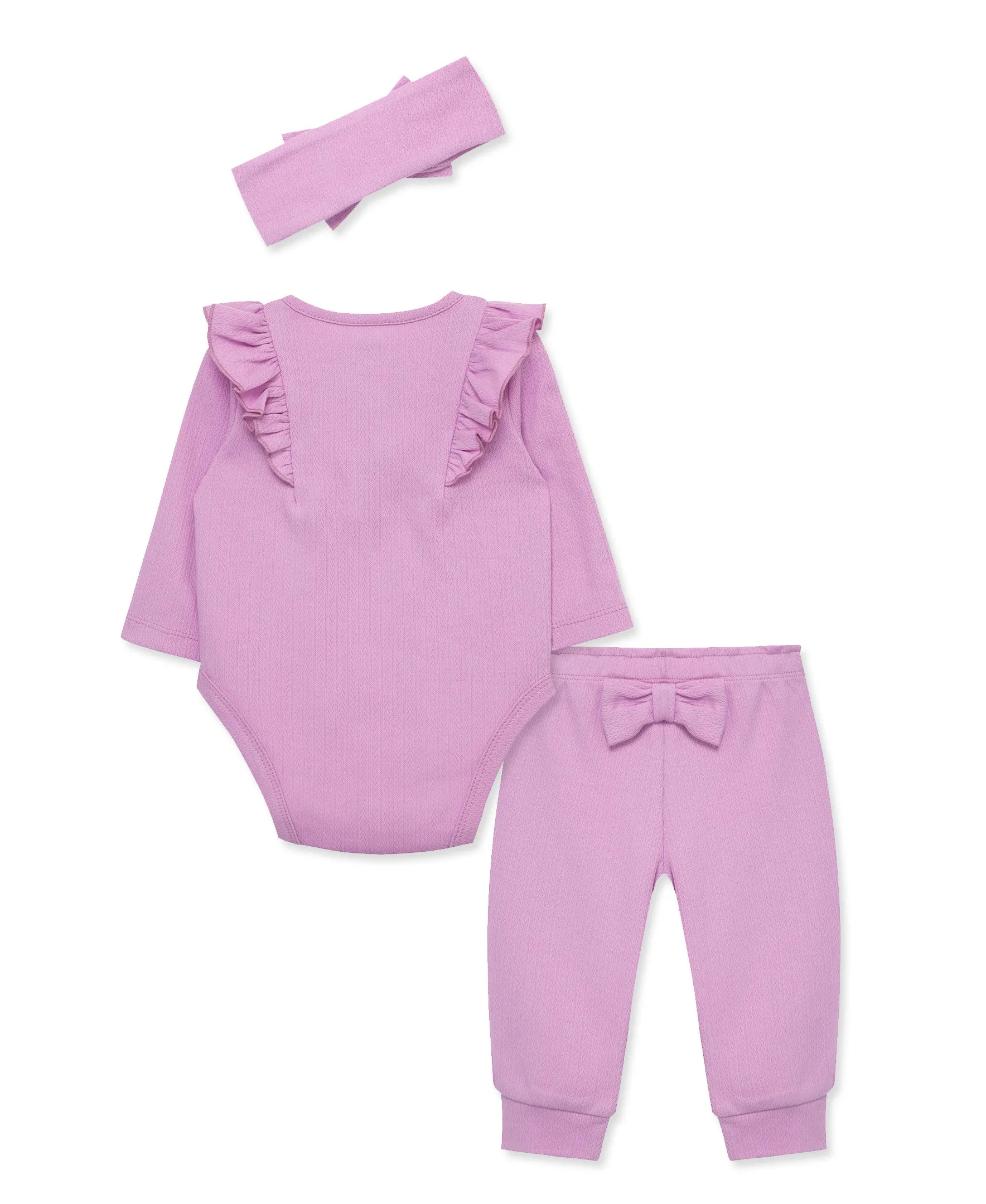 Orchid Pointelle Bodysuit & Pant Set