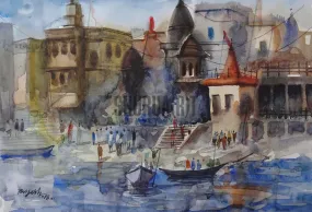 Painting of a Benares Ghat