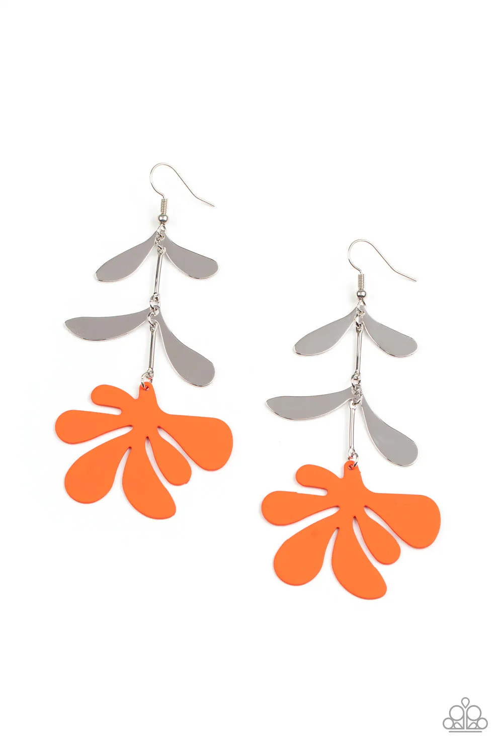 Palm Beach Bonanza - Orange Paparazzi Earrings