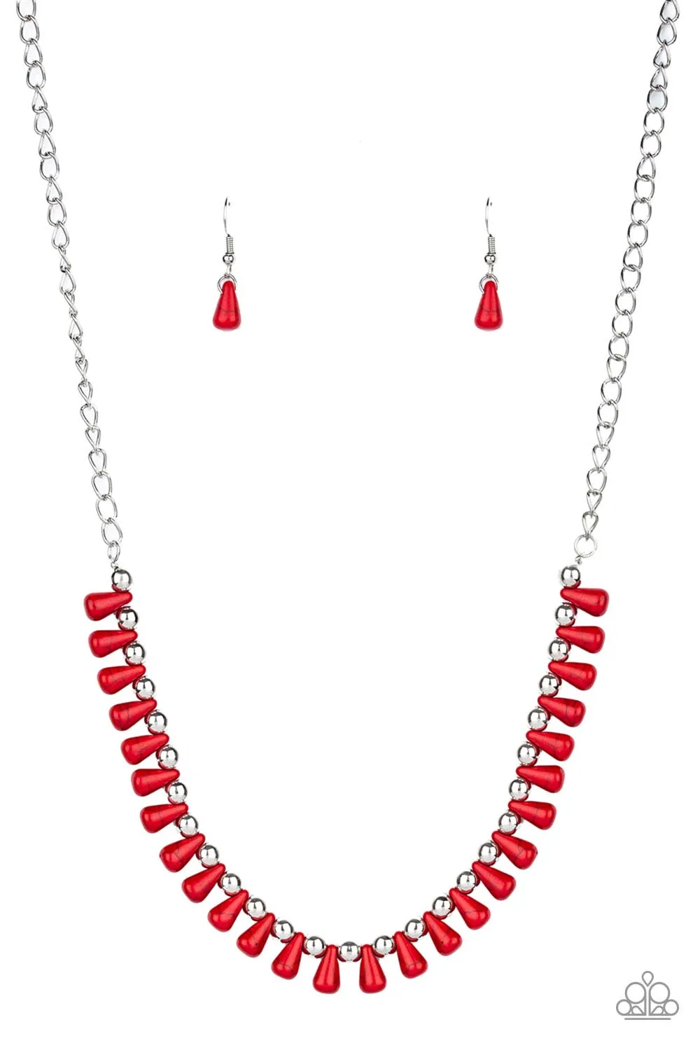 Paparazzi Extinct Species - Red Necklace