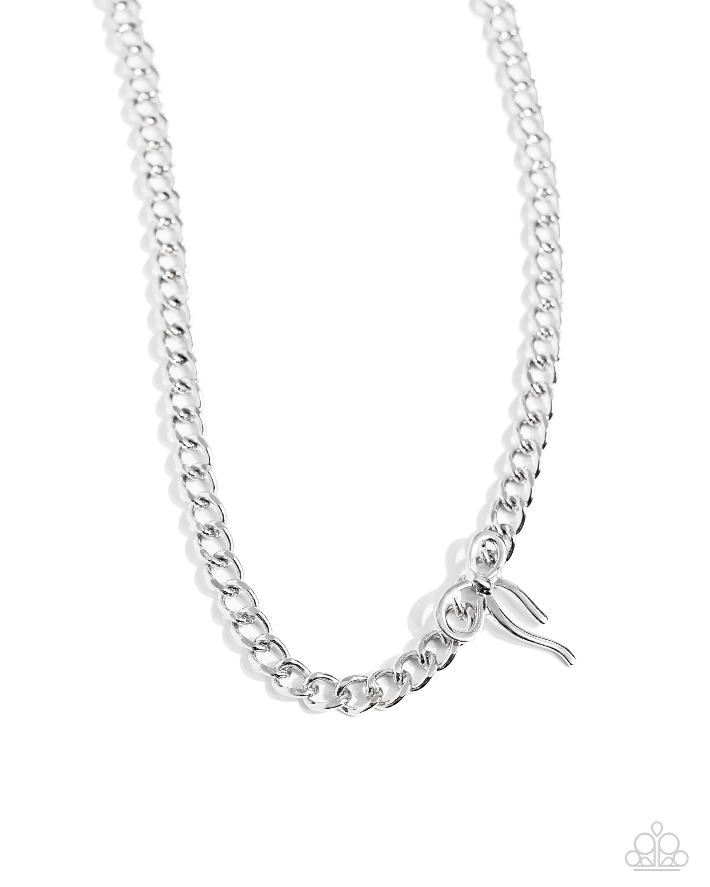 Paparazzi Leading Loops Silver Necklace & Earring Set