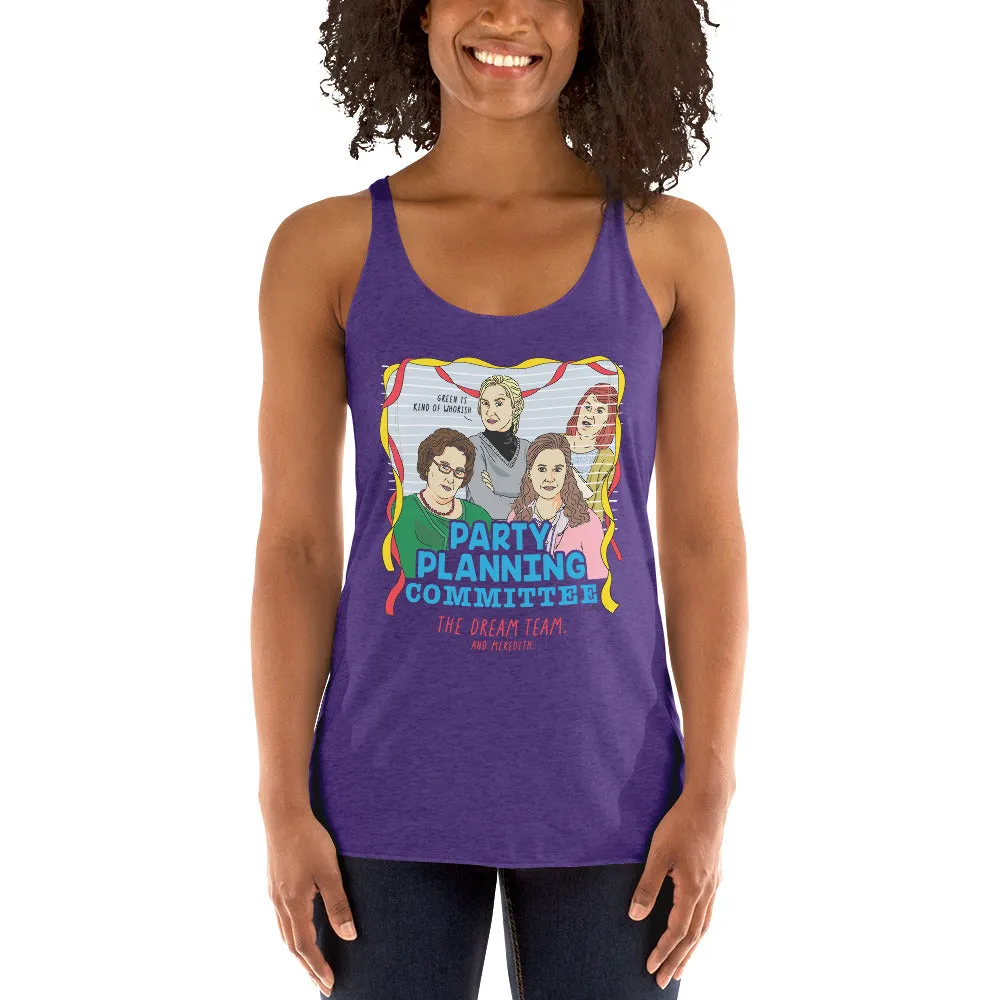 Party Planning Committee Women's Racerback Tank