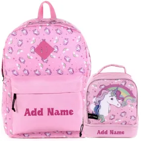 Personalized School Backpack or Lunch Bag - Unicorn