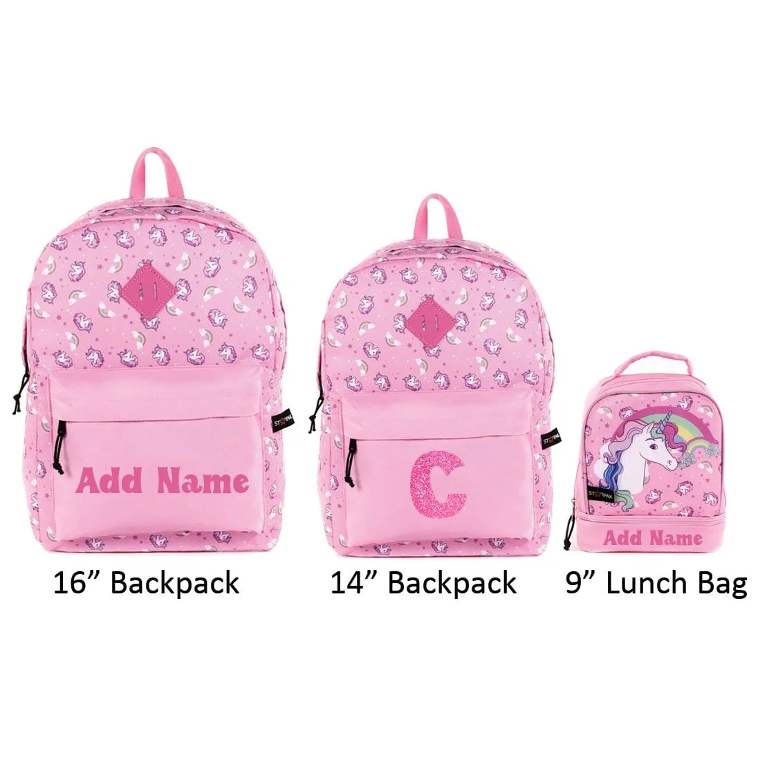 Personalized School Backpack or Lunch Bag - Unicorn