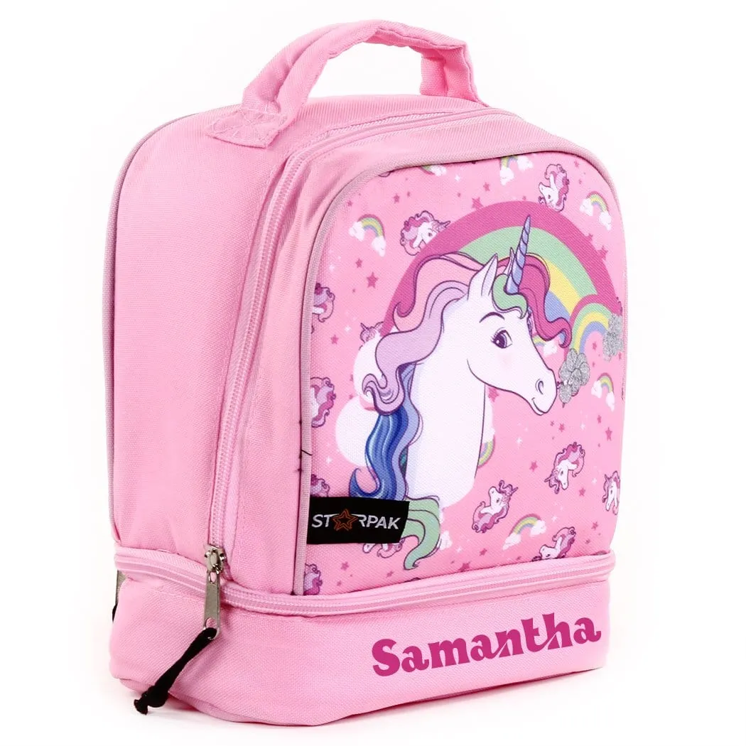 Personalized School Backpack or Lunch Bag - Unicorn