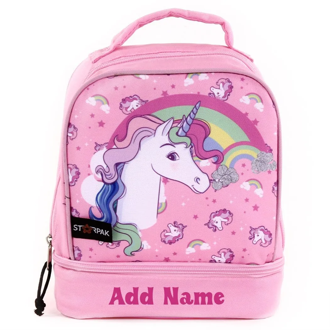 Personalized School Backpack or Lunch Bag - Unicorn